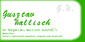 gusztav wallisch business card